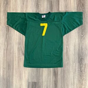 Vintage Green and Yellow Football Youth Jersey